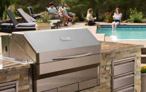 Luxury Memphis Outdoor grill in the backyard