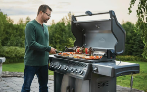 Luxury Napoleon Outdoor grill in the backyard