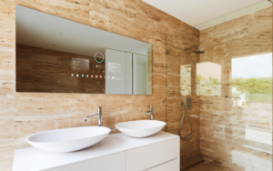 Luxury Residential Bathroom with Seura Smart Mirror